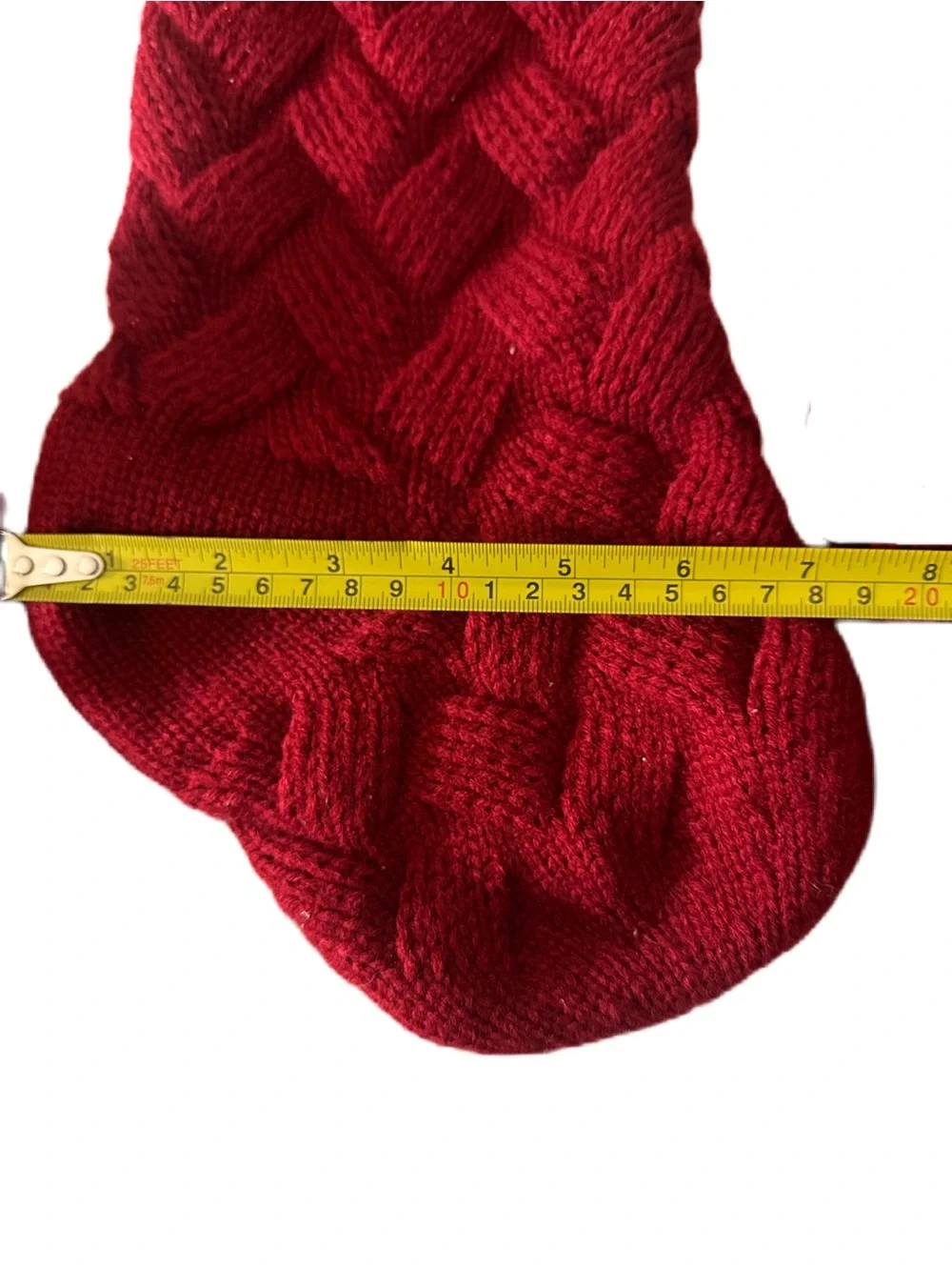 Cable Knit Christmas Stockings Holiday Mantel Decor Rustic Farmhouse Set 5